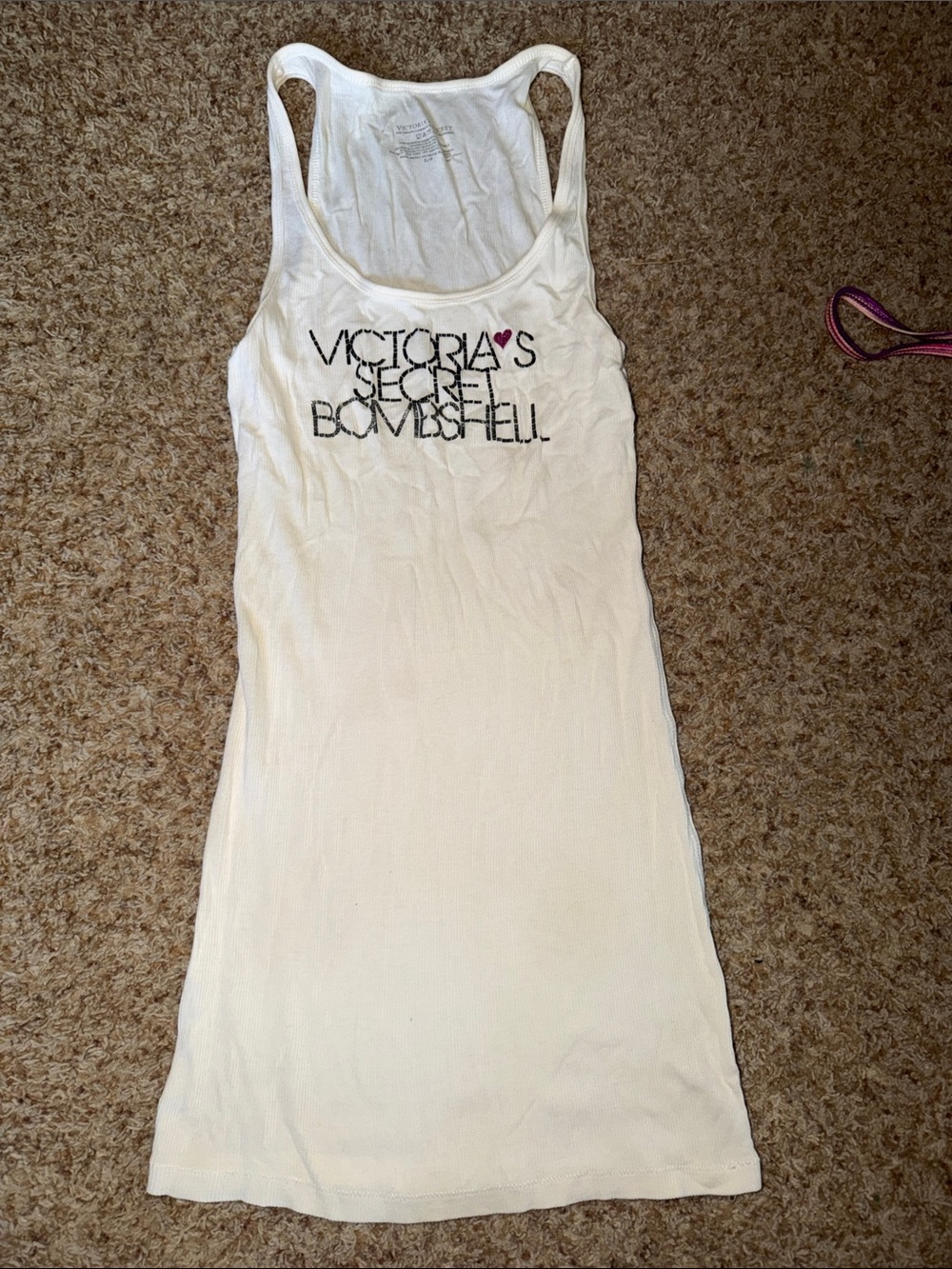 VINTAGE RARE size S Victorias Secret Bombshell Glitter Tank 90s Y2K